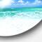 Designart - Beautiful Blue Beach' Disc Seascape Photography Circle Metal Wall Art